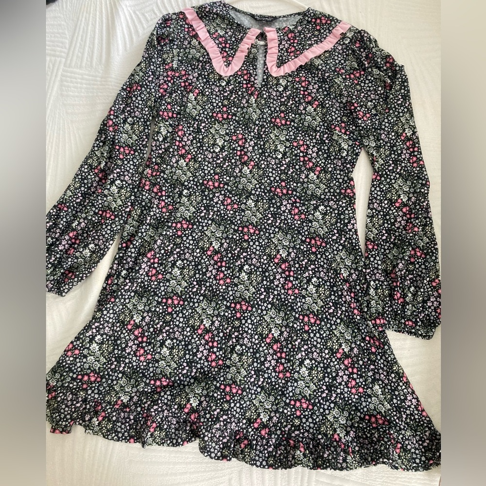 ASOS Miss Selfridge floral dress with Peter Pan collar